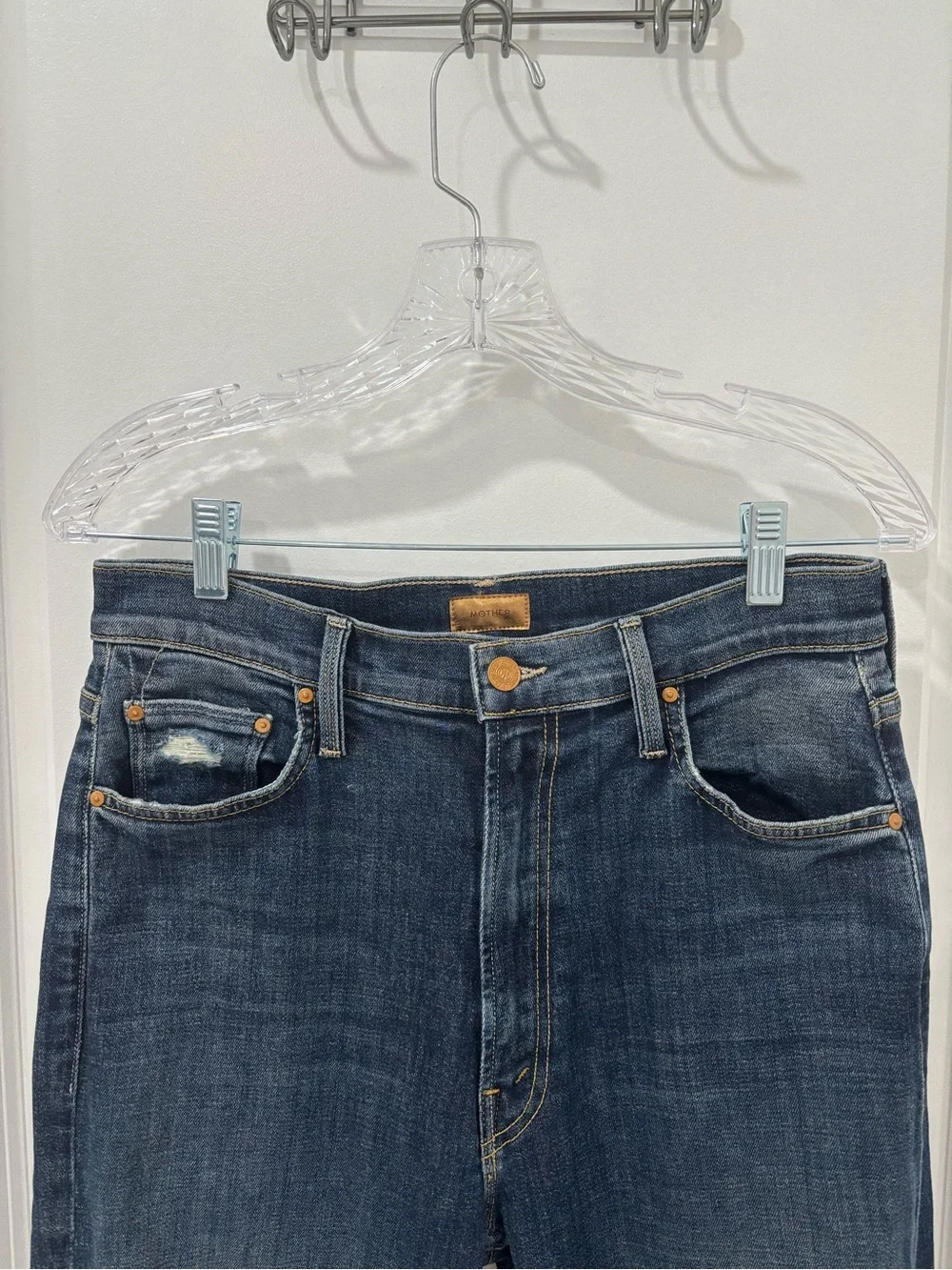 MOTHER High Waisted Rider Ankle Fray in Wicked Wildflower Size 30